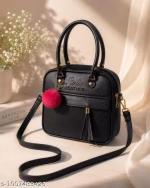 Women trending handbag black coloured