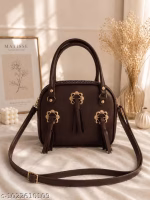 Women trending handbag dark brown